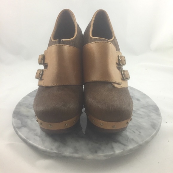 UGG Lliana Brown Calf Hair Platform Bootie 7 - Picture 2 of 8